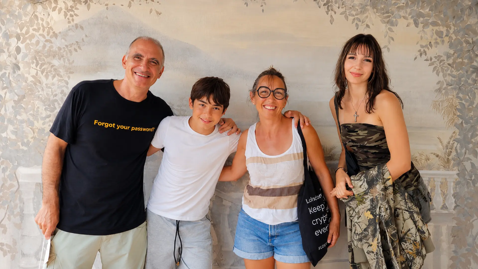 Family group sharing a moment at Villa Larnia